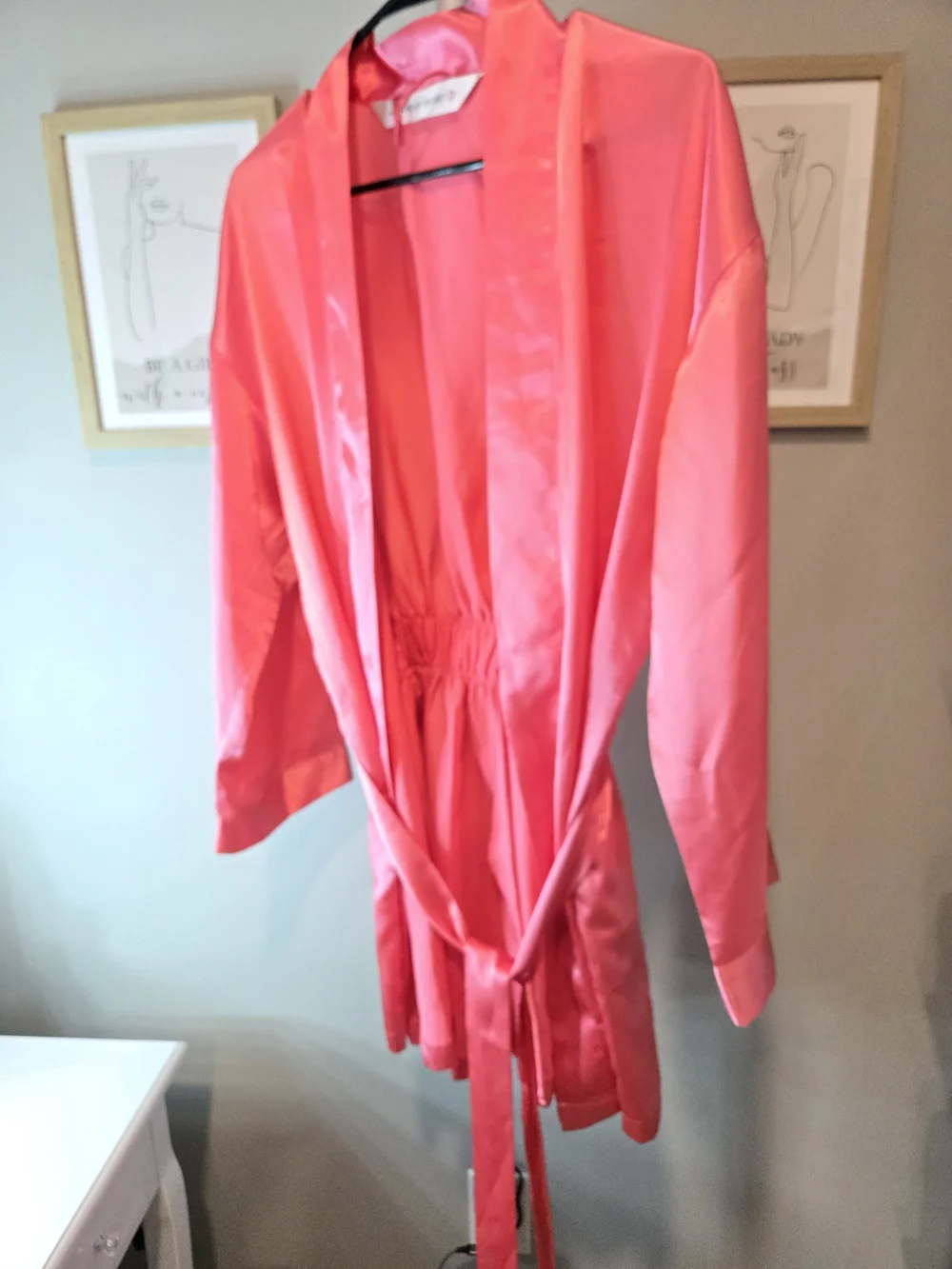 Victoria's Secret Satin Robe in Coral